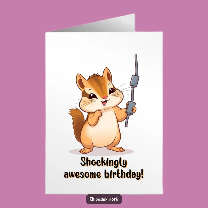 Free Printable Birthday Card: Mischievous Chipmunk - Funny Downloadable Gift