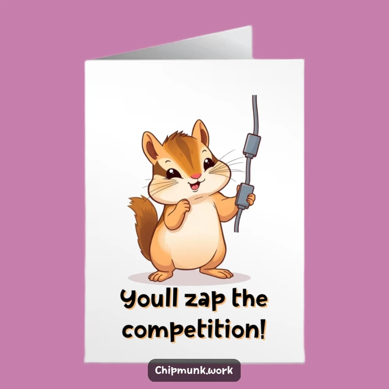 Free Printable Congrats Card: Chipmunk Escapade - Funny Downloadable Gift