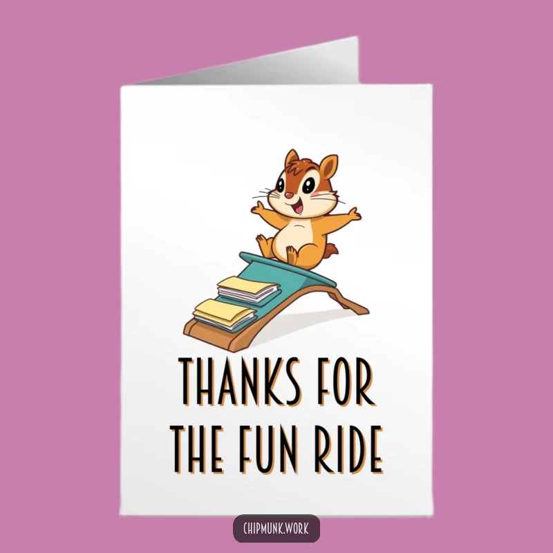Free Printable Thank You Card: Glee Chipmunk File Ramp - Grateful Downloadable Greeting