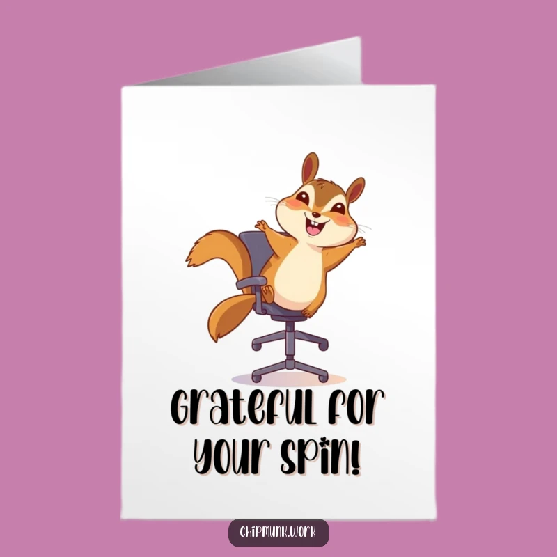 Free Printable Thank You Card: Chipmunk's Enthusiastic Thanks, Humorous Downloadable Gift
