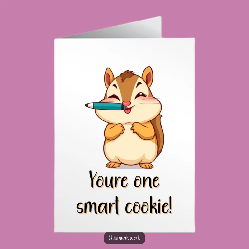 Grateful Free Printable Thank You Card: Winking Chipmunk's Pen Gratitude - Downloadable Thanks!