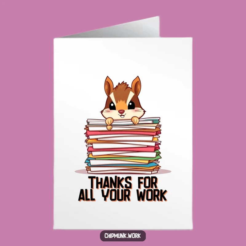 Free Printable Chipmunk Thank You Card: Funny Peek Funny Downloadable Gratitude!