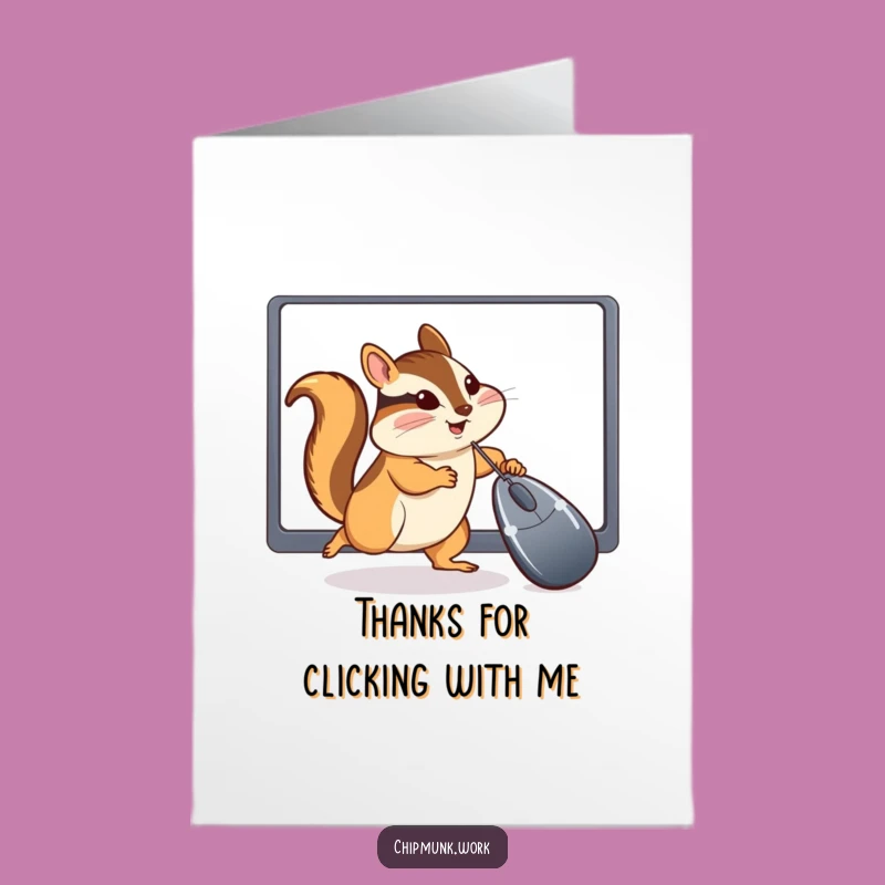 Free Printable Thank You Card: Chipmunk Clicks for Gratitude, Downloadable!