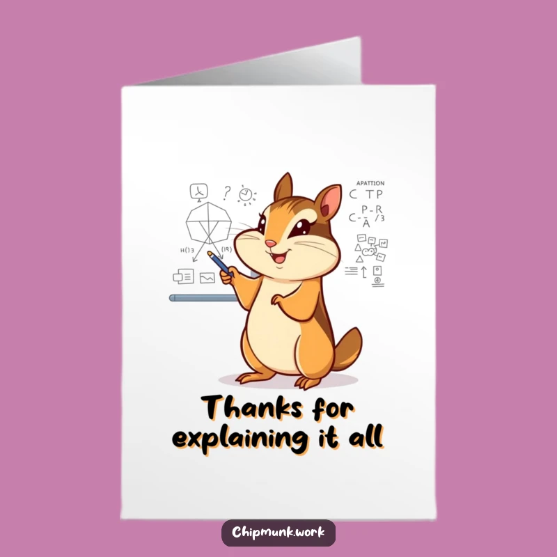 Free Printable Chipmunk Thank You Card: Explaining Your Awesomeness!