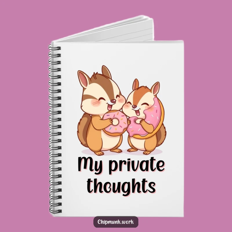 Funny Chipmunk Donut Notebook: Jot Down Secrets with Witty Charm