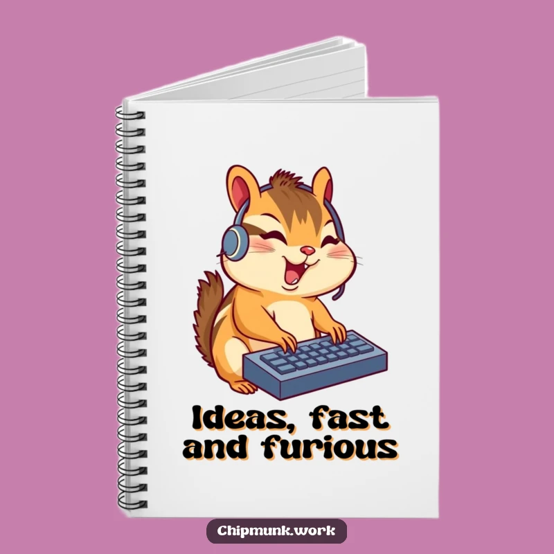 Funny Chipmunk Headset Notebook: Hilarious Gamer Journal for Tech Notes