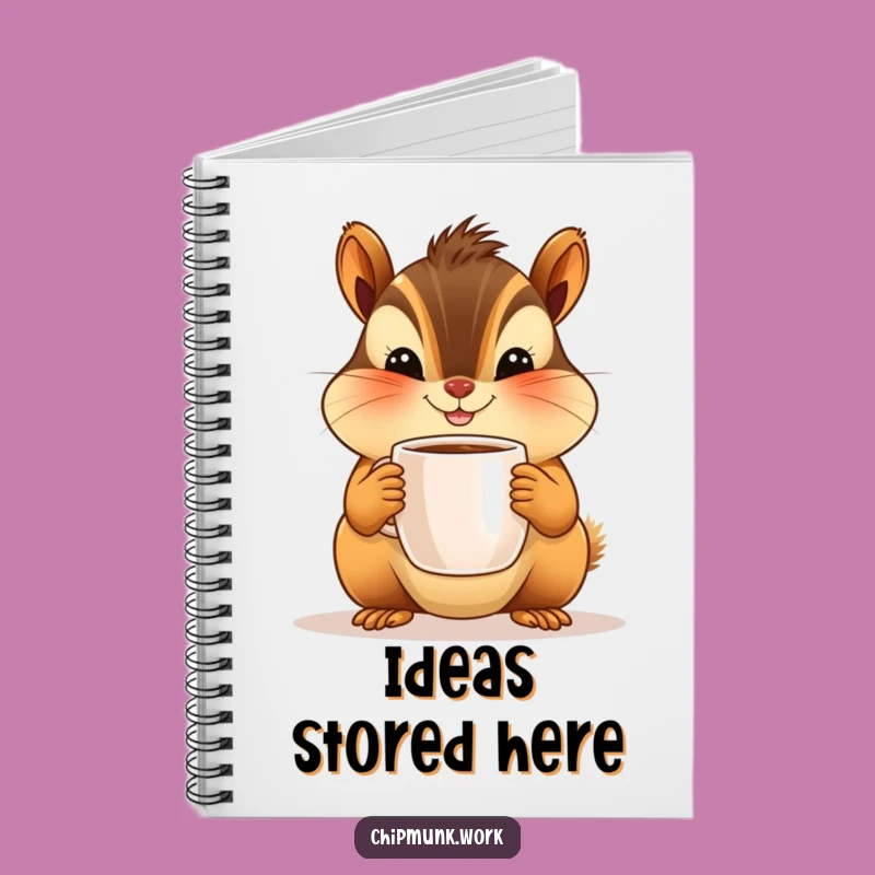 Funny Chipmunk Notebook: Cute Character Offering Tiny Coffee, Perfect Journal for Hilarious Ideas