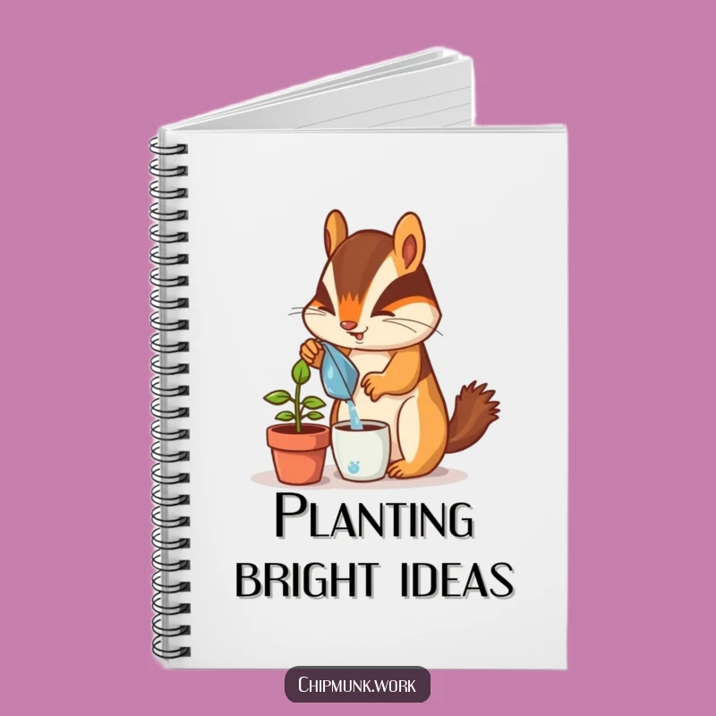 Funny Chipmunk Notebook: Desk Plant Lover Journal, Creative Funny Gift