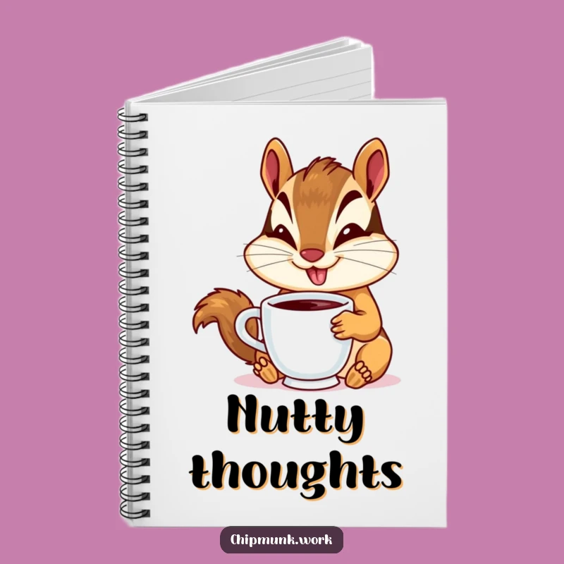 Funny Chipmunk Notebook: Goofy Smile Sipping Coffee, Journal for Creative Ideas Gift!