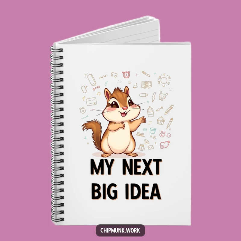 Funny Chipmunk Notebook: Whiteboard Doodles Journal, Perfect Creative Gift