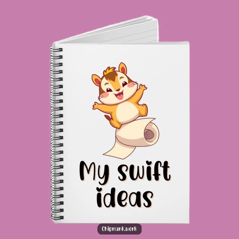 Funny Chipmunk Slide Notebook: Energetic Rodent Journal, Ideal Funny Gift!