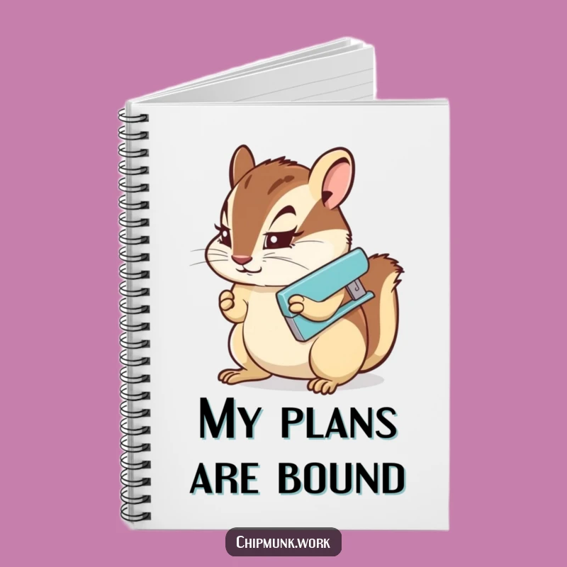 Funny Chipmunk Stapler Notebook: Determined Rodent's Office Journal
