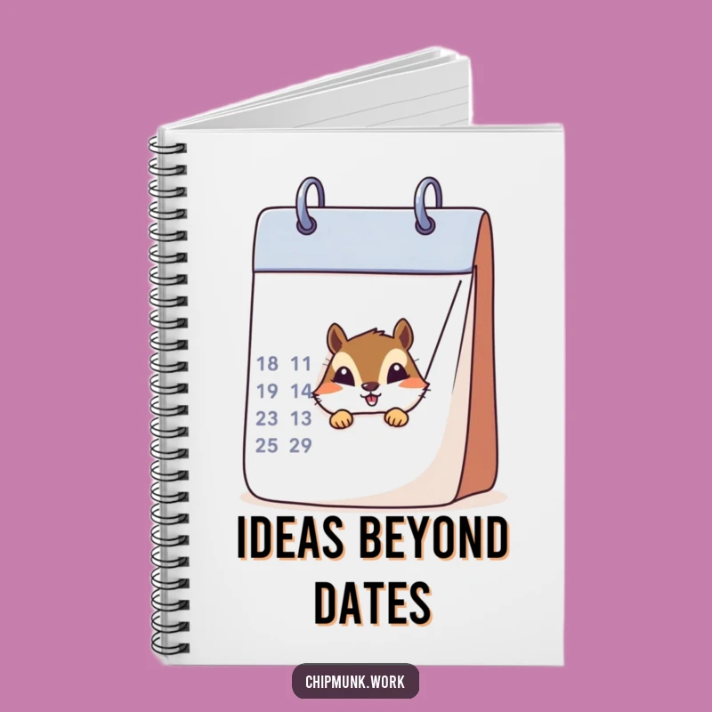 Funny Chipmunk Calendar Peek Notebook - Jot Down Secrets with Amusement
