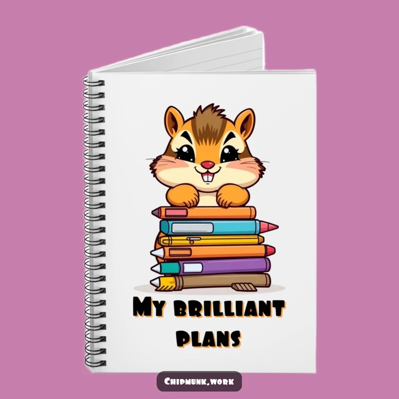 Funny Chipmunk Notebook - Determined Office Stacker Cover
