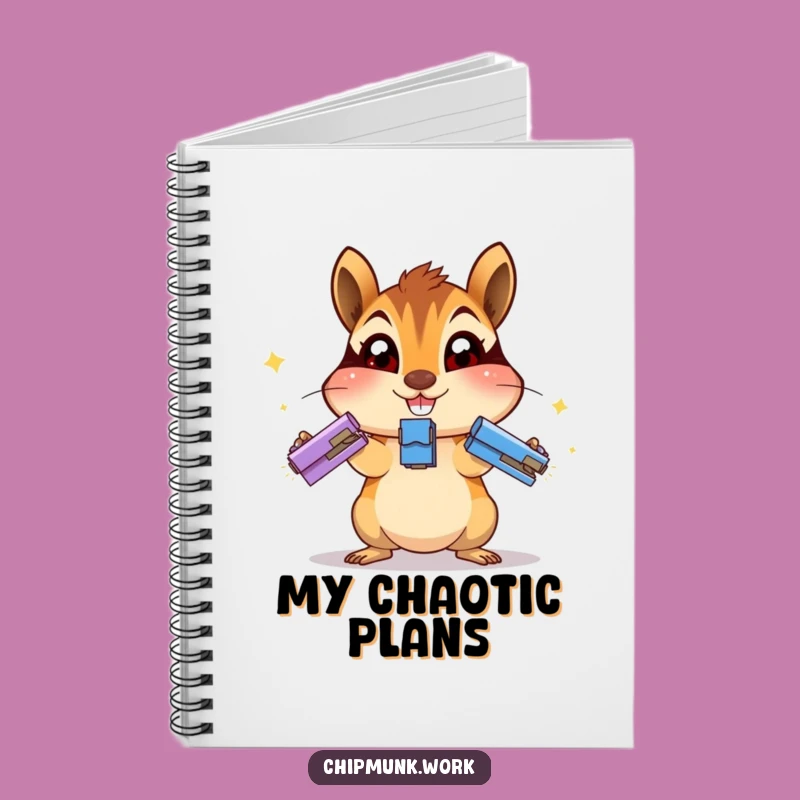 Funny Juggling Chipmunk Notebook - Organize Your Hustle Gift