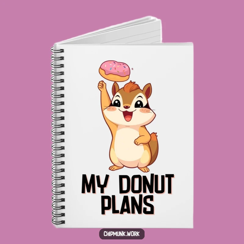Funny Chipmunk Donut Victory Notebook - Jot Down Wins with Humor