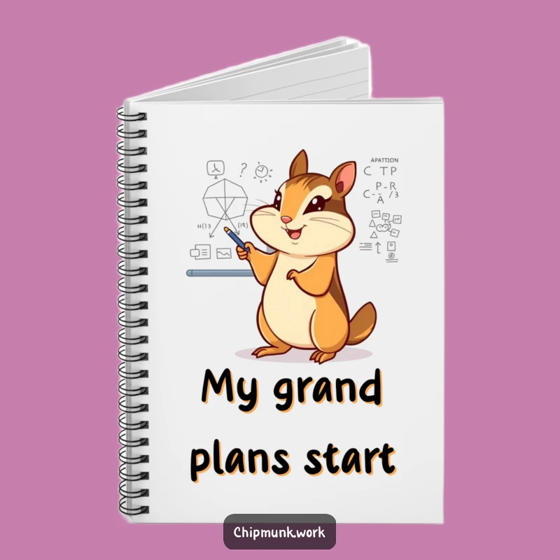 Funny Chipmunk Diagram Notebook - Jot Down Brilliant Ideas