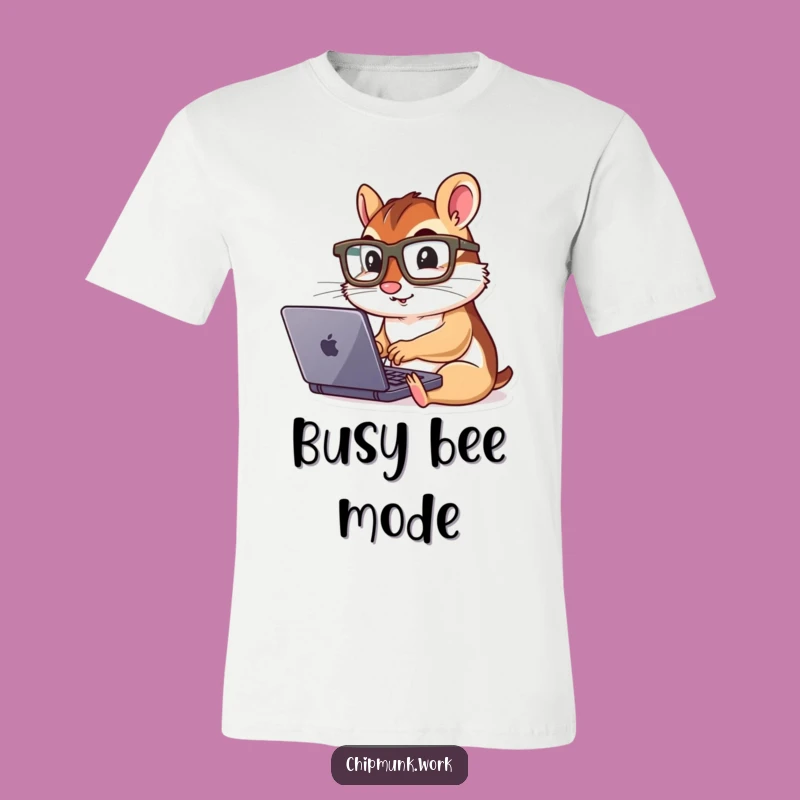 Funny Chipmunk Laptop T-Shirt: Geeky Chipmunk Tee for Coders
