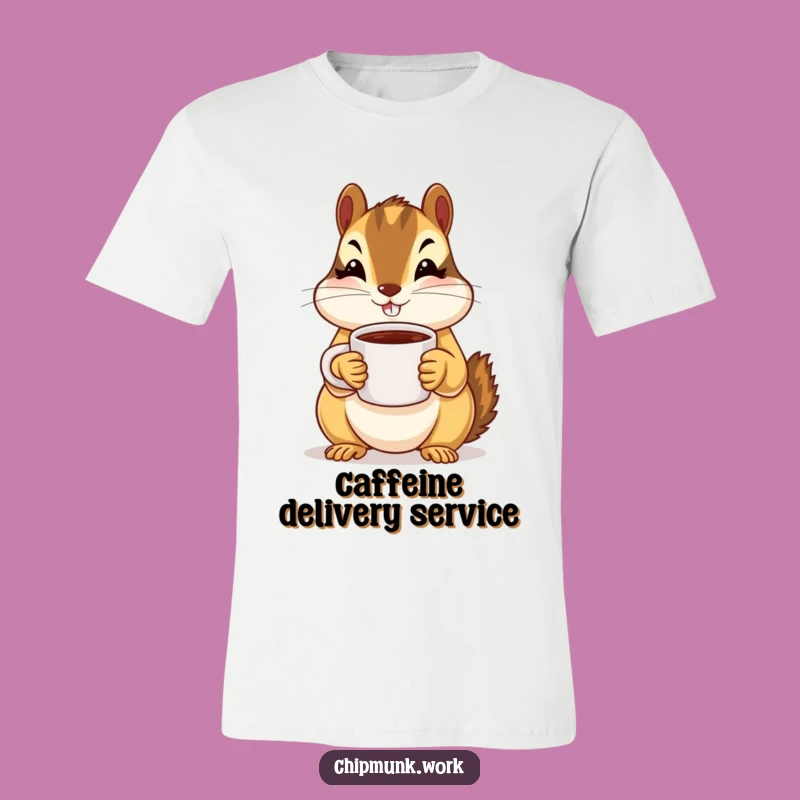 Funny Chipmunk Coffee Offer T-Shirt - Cute & Cozy Graphic Tee, Perfect Gift