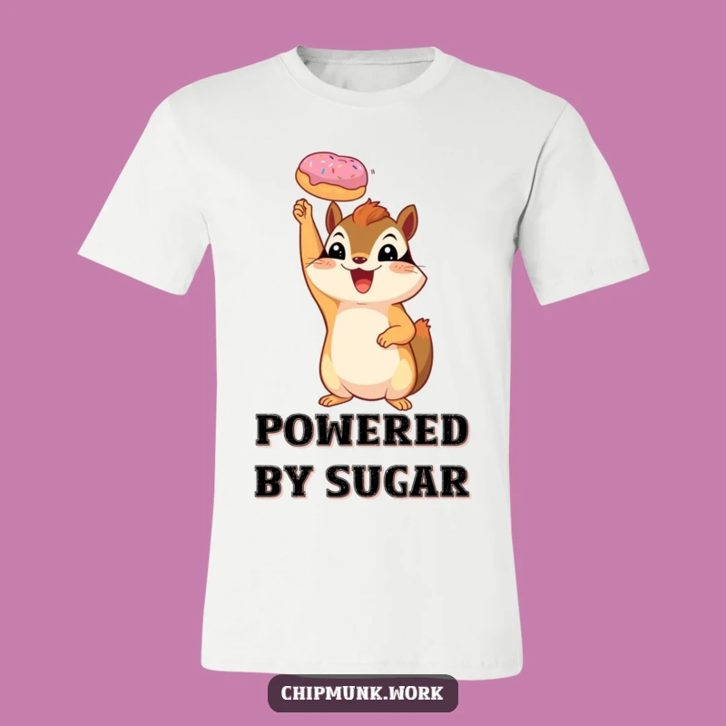 Funny Chipmunk Donut Victory T-Shirt - Celebrate Life's Sweet Moments