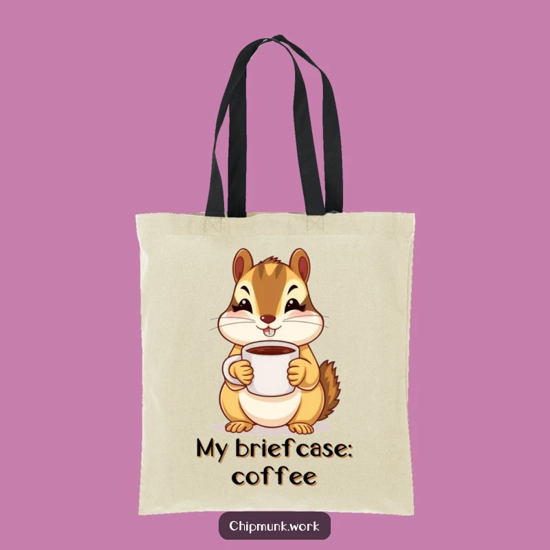 Funny Chipmunk Coffee Offer Tote Bag - Carry Your Essentials with Charm