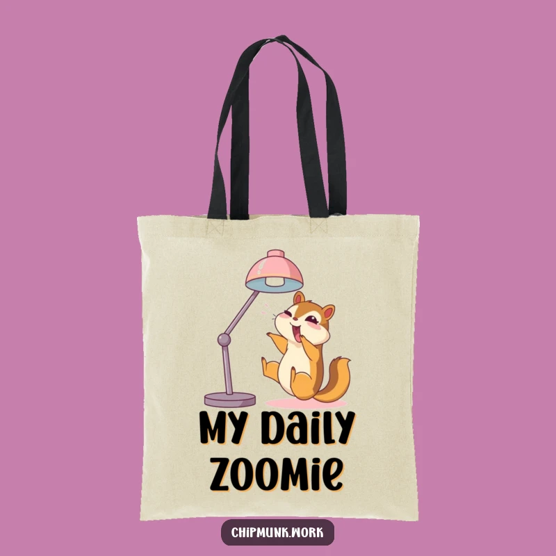 Funny Chipmunk Lamp Slide Tote Bag: Carry Your Laughs in Style!