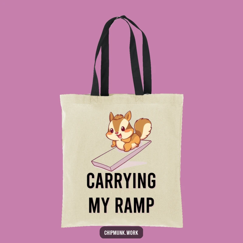 Funny Chipmunk Paper Ramp Slide Tote Bag - Cheerful Carryall Gift