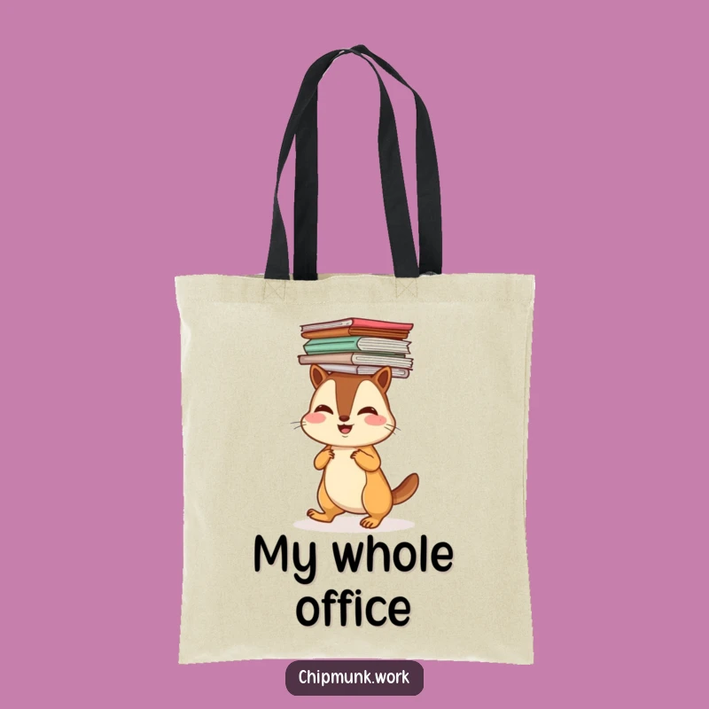 Funny Chipmunk Paper Tote Bag: Carry Your World with a Smile