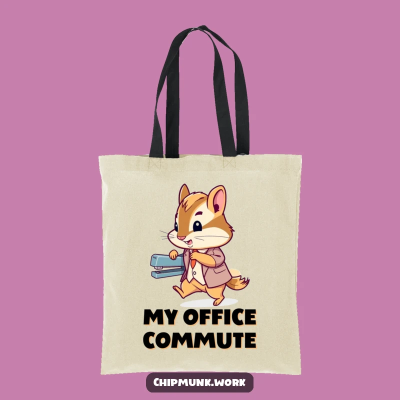 Funny Chipmunk Suit Tote Bag: Hilarious Tiny Executive Accessory Gift